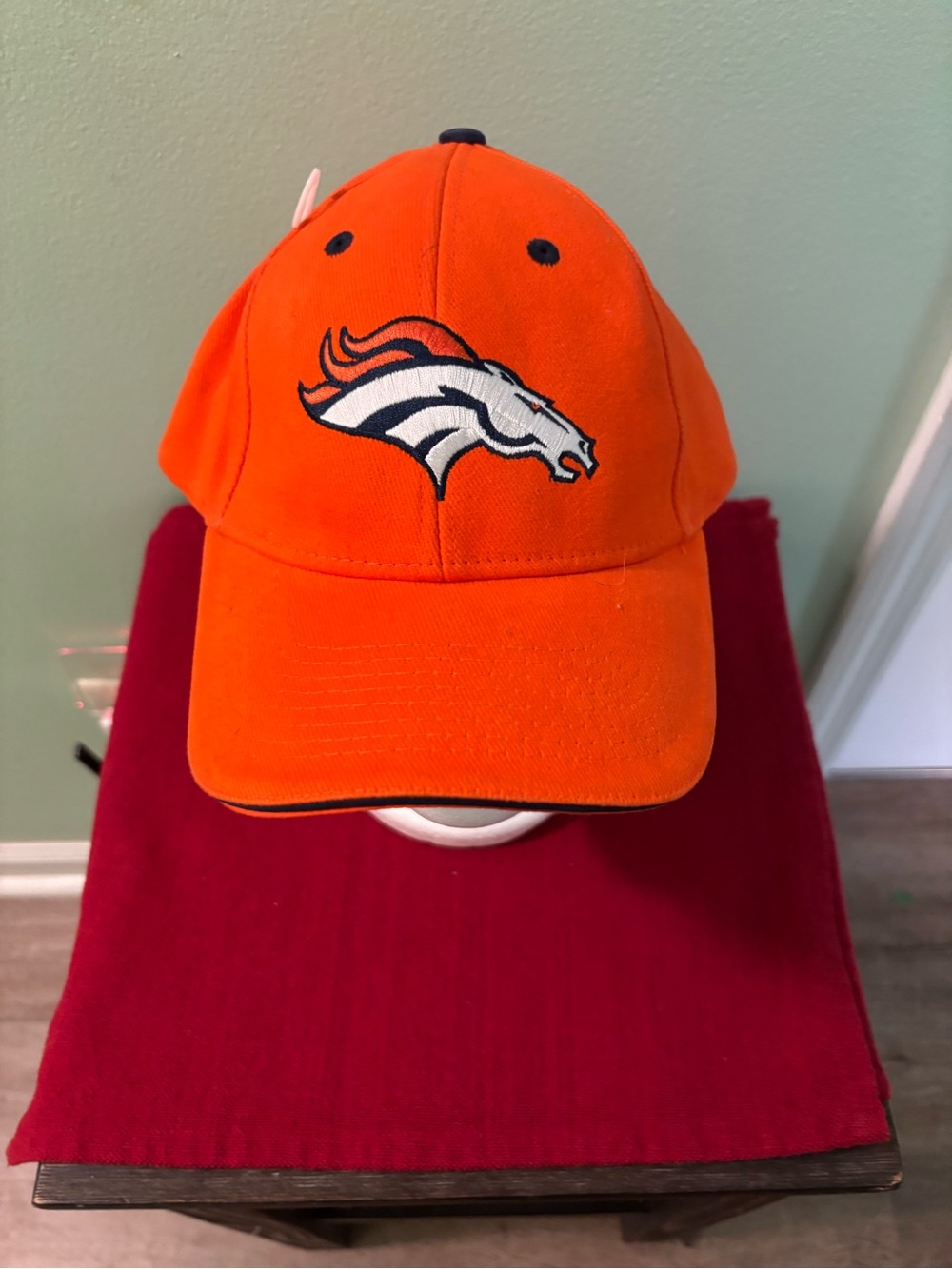 NFL Bright Orange Team Hat Broncos - #87 Lionel Taylor signature